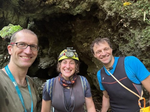 Matjaz, Terry e Matteo: selfie di rito perché questa volta era davvero l’ultima grotta!